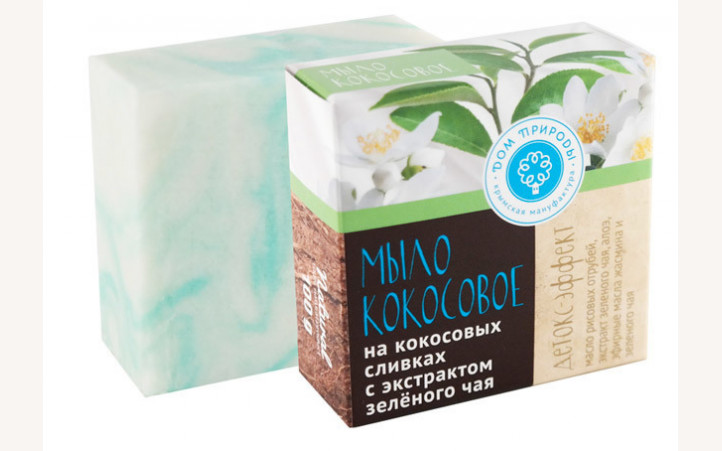 Кокосовое мыло "Детокс-эффект" Кокосовое мыло "Детокс-эффект"