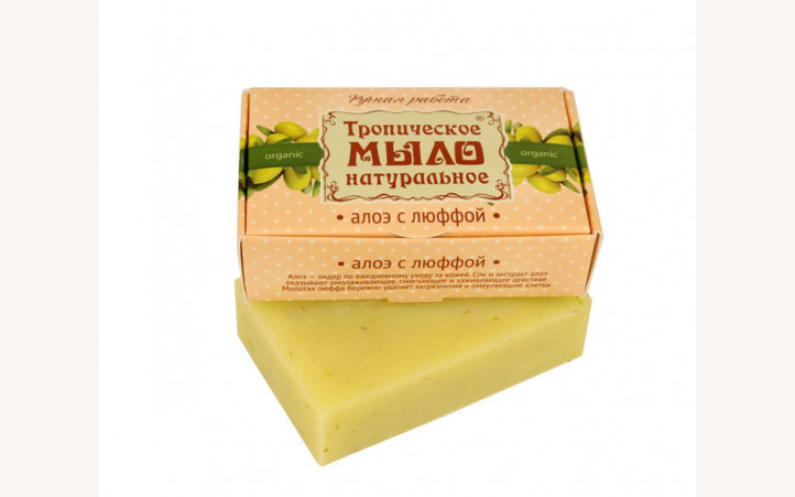 Тропическое мыло "Алоэ с люффой" Тропическое мыло "Алоэ с люффой"