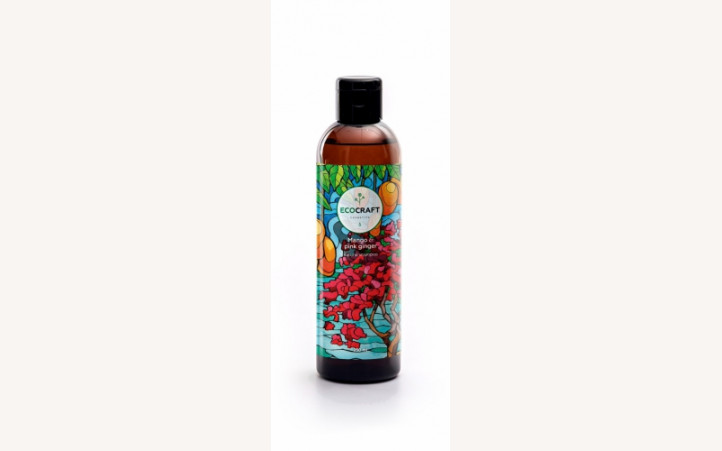 Натуральный шампунь против выпадения и для роста волос "Mango and pink ginger"